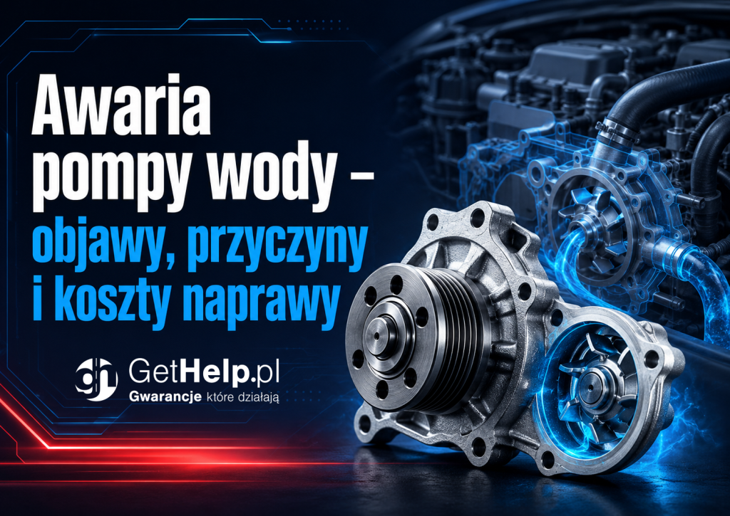 awaria pompy wody koło pasowe i wirnik