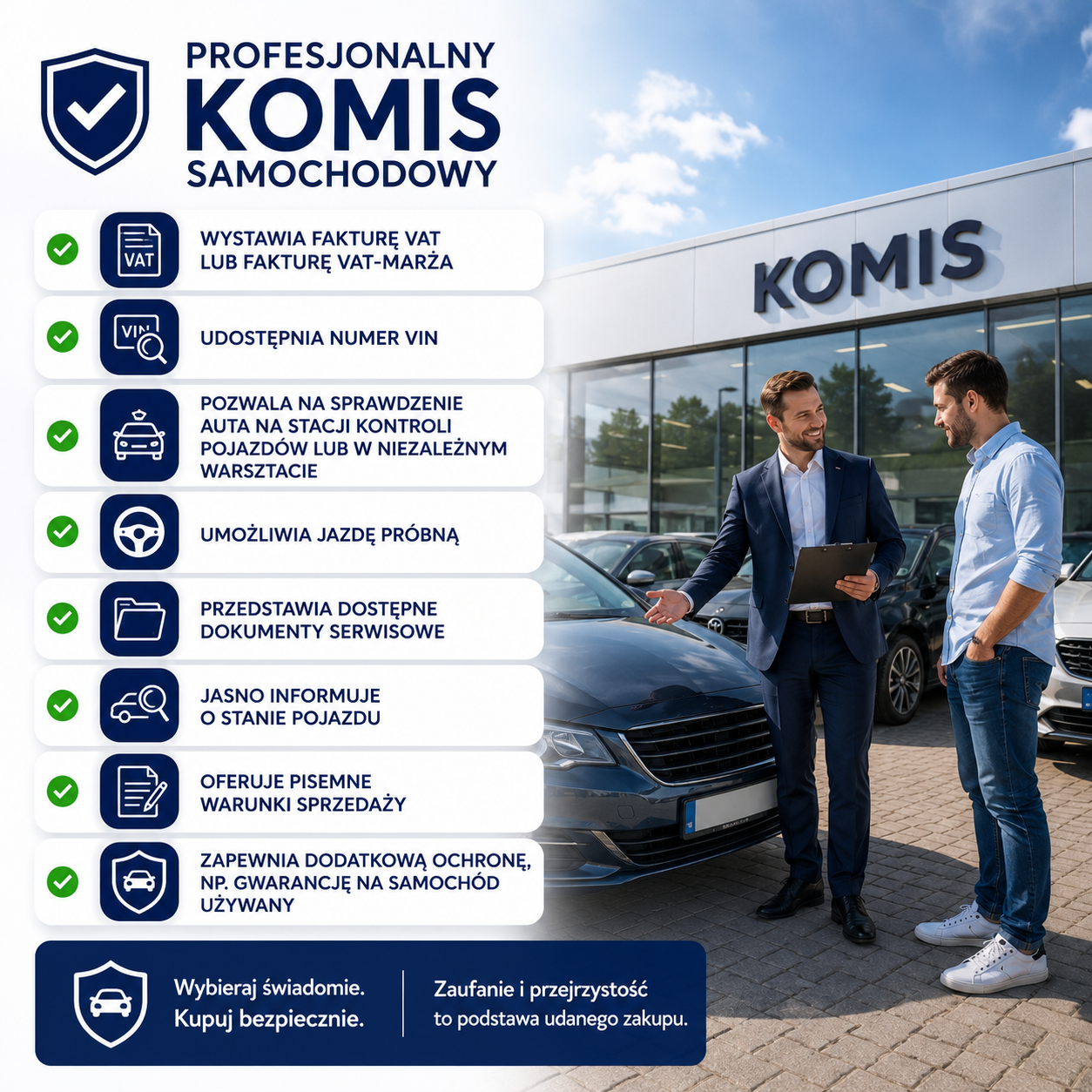 Najważniejsze wartości zaufanego komisu samochodowego