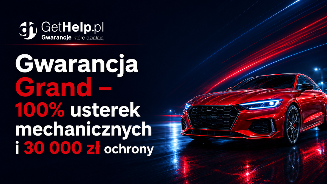 Gwarancja Grand GetHelp – 100% usterek mechanicznych i 30 000 zł ochrony