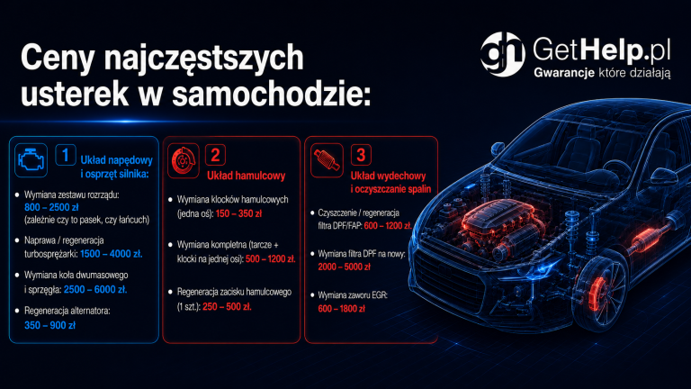 ile kosztuje awaria samochodu